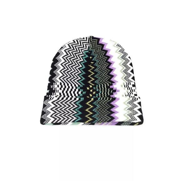 Missoni Zigzag Knit Beanie Multicolor Style Women...